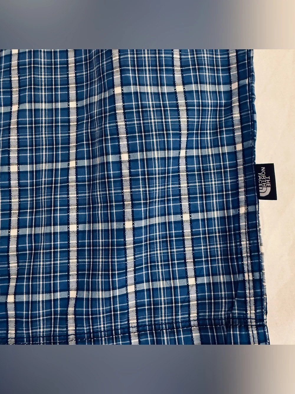 The North Face Hypress Woven Shirt Men XXL Blue Plaid UPF 50 NWT